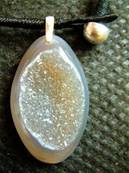 AGATE WITH QUARTZ PENDANT. SP1989PEND