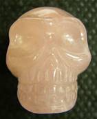 ROSE QUARTZ SKULL CARVING.   SP2966POL