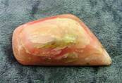 SLICED PINK OPAL DOME POLISHED PEBBLE SPECIMEN. SP5438POL