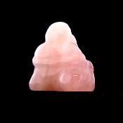 BUDDHA CARVING IN ROSE QUARTZ.   SPR14659POL