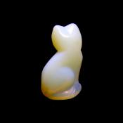 GEMSTONE CAT CARVINGS IN OPALITE.   SPR14748POL