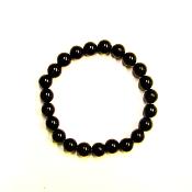 PLAIN POWER BEAD BRACELET IN BLACK OBSIDIAN (NO TOGGLE).   SPR15335BR