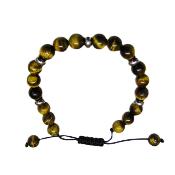 Drawstring Tiger's Eye Power Bead Bracelet.   SPR516151BR