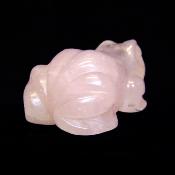 Gemstone Carving Of A Frog In Rose Quartz.   SPR16799POL