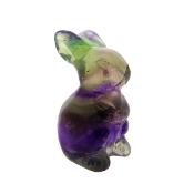 Gemstone Carving Of A Rabbit (Large Size) In Fluorite.   SPR16925POL