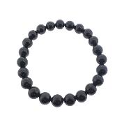 PLAIN POWER BEAD BRACELET IN BLACK TOURMALINE (NO TOGGLE).   SPR17051BR