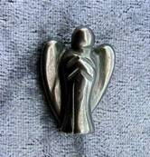 MINI ANGEL CARVING IN HEMATITE. SPR5090POL