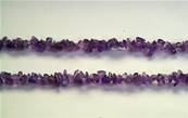 AMETHYST CHIP NECKLACE. 36". 40g. AMSTCHIP36