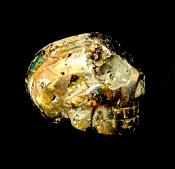 SKULL CARVING IN PYRITE (FOOLS GOLD).   SP12945POL