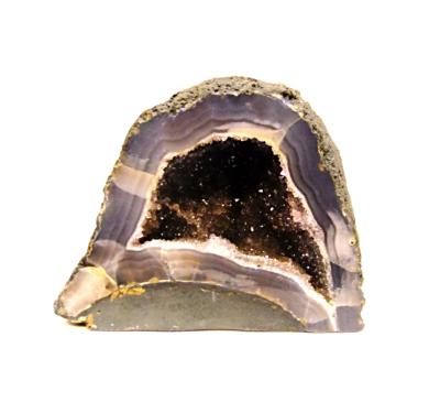 Amethyst With Agate Mini Cave Featuring Cut And Polished Front Face.   SP13088CAV