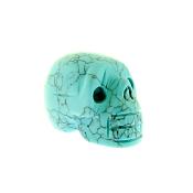 SKULL CARVING IN BLUE HOWLITE.   SP14175POL