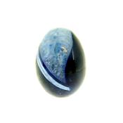 GEMSTONE EGG IN BANDED BLUE AGATE.   SP14178POL