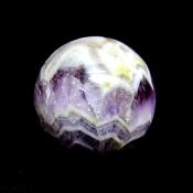 GEMSTONE SPHERE IN CHEVRON AMETHYST.   SP14356POL