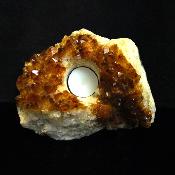 Citrine Druze Single Hole Tea Light Holder.   SP15669SLF