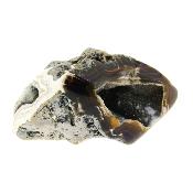 Agate Geode Specimen with Polished Edge Featuring Quartz Crystal Inclusions.   SP16304POL