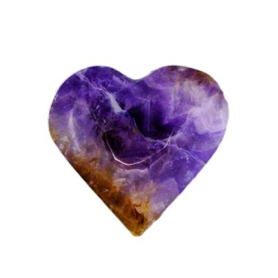 Fully Polished Gemstone Heart In Chevron Amethyst.   SP16520POL