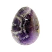 Fully Polished Gemstone Egg In Chevron Amethyst.   SP16525POL