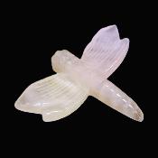 Carving Of A Dragonfly In Rose Quartz.   SP16677POL