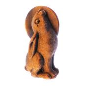 Carving Of A Moon Gazing Hare In Tiger's Eye.   SP17211POL