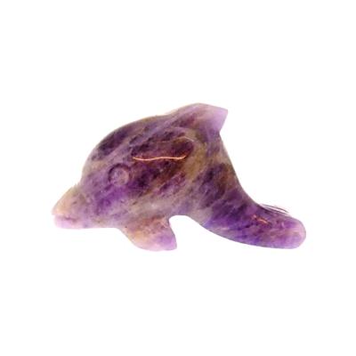 Dolphin Figure carved in Amethyst.   SPR15360POL