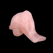 Dolphin Figure carved in Rose Quartz.   SPR15366POL