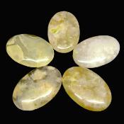 Flower Agate Flat Oval Palm Stone.   SPR16609POL