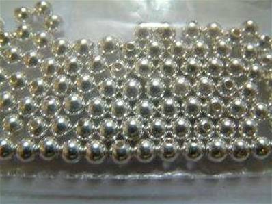 STERLING SILVER HANDMADE BEADS. 4MM DIA. 31501