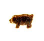 CARVING OF A  SMALL PIG IN COPPER GOLDSTONE.   SP12790POL