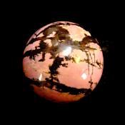 GEMSTONE SPHERE IN RHODONITE.   SP13540POL