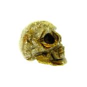 SKULL CARVING IN IRON PYRITE (FOOL'S GOLD).   SP14176POL