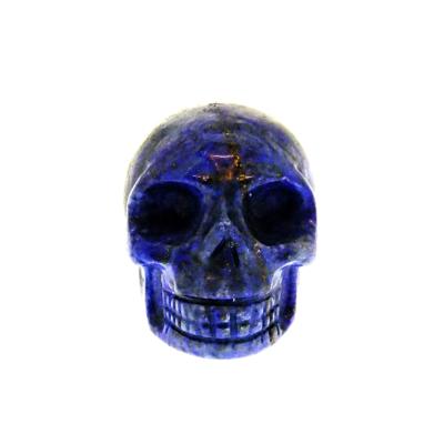 SKULL CARVING IN LAPIS LAZULI.   SP14367POL