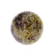 GEMSTONE SPHERE IN CHEVRON AMETHYST.   SP14849POL