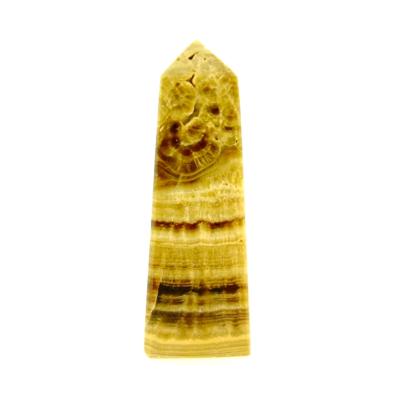 GEMSTONE OBELISK IN BANDED ARAGONITE.   SP15002POL