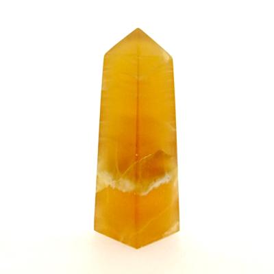 GEMSTONE OBELISK IN HONEY CALCITE.   SP15014POL