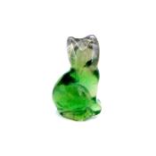 GEMSTONE KITTEN CARVING IN FLUORITE.   SPR14481POL