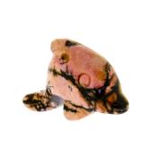 Dolphin Figure carved in Rhodonite.   SPR15363POL
