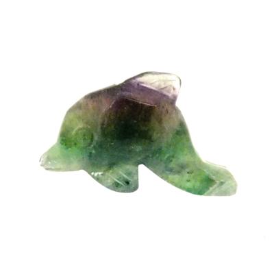 Dolphin Figure carved in Fluorite.   SPR15367POL