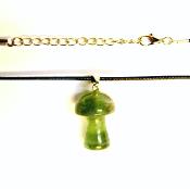 Gemstone Mushroom Pendant in Fluorite.   SPR15375PEND