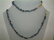 KYANITE GEM CHIP 18" NECKLACE & 7" BRACELET TWO PIECE SET. SET = 30g. SPR699