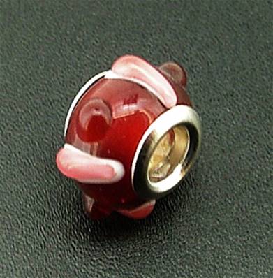 CHARM BEAD WITH SILVER PLATED LINING. 68200134