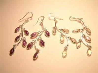 Earrings with Marquis Cabs - code 1884