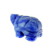 CARVING OF A TORTOISE IN BLUE QUARTZ.   SP13901POL