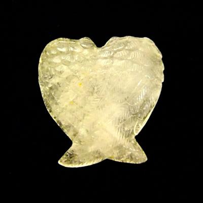 ANGEL WINGS CARVING IN QUARTZ.   SP13945POL