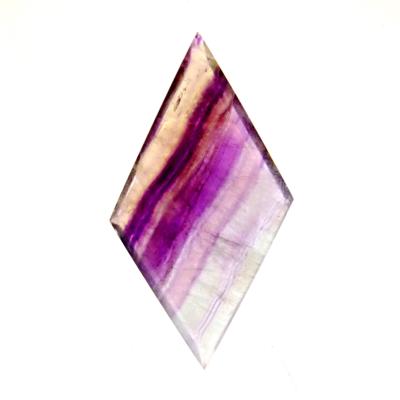 Fluorite fully polished diamond shaped slice specimen.   SP15409POL