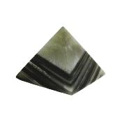 Pyramid in Black/ Grey Coloured Agate.   SP15675POL