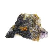 Blue John with Calcite Raw Crystal Specimen.   SP15874