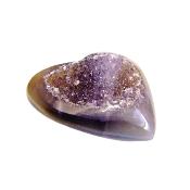 Amethyst Druze Heart Featuring Polished Edge and Rear Face.   SP16480POL