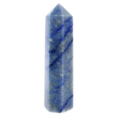 Blue Quartz Polished Faceted Point/ Tower Specimen.   SP16562POL