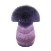 Carving Of A Mushroom In Purple Banded Fluorite.   SP16997POL 