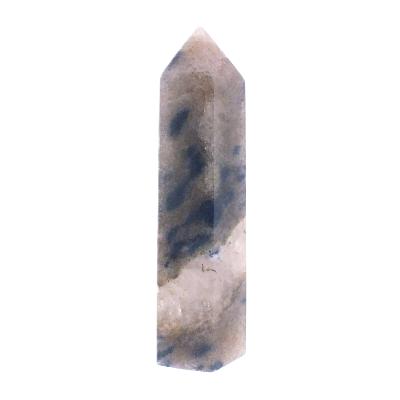 Gemstone Fully Polished And Faceted Point Specimen in Dumortierite with Quartz.   SP17057POL